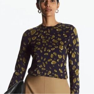 COS | shirred detail shoulder modal long sleeve shirt